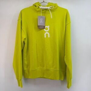ON Running Club Hoodie‎ Lime Green Relaxed Fit Womens XS